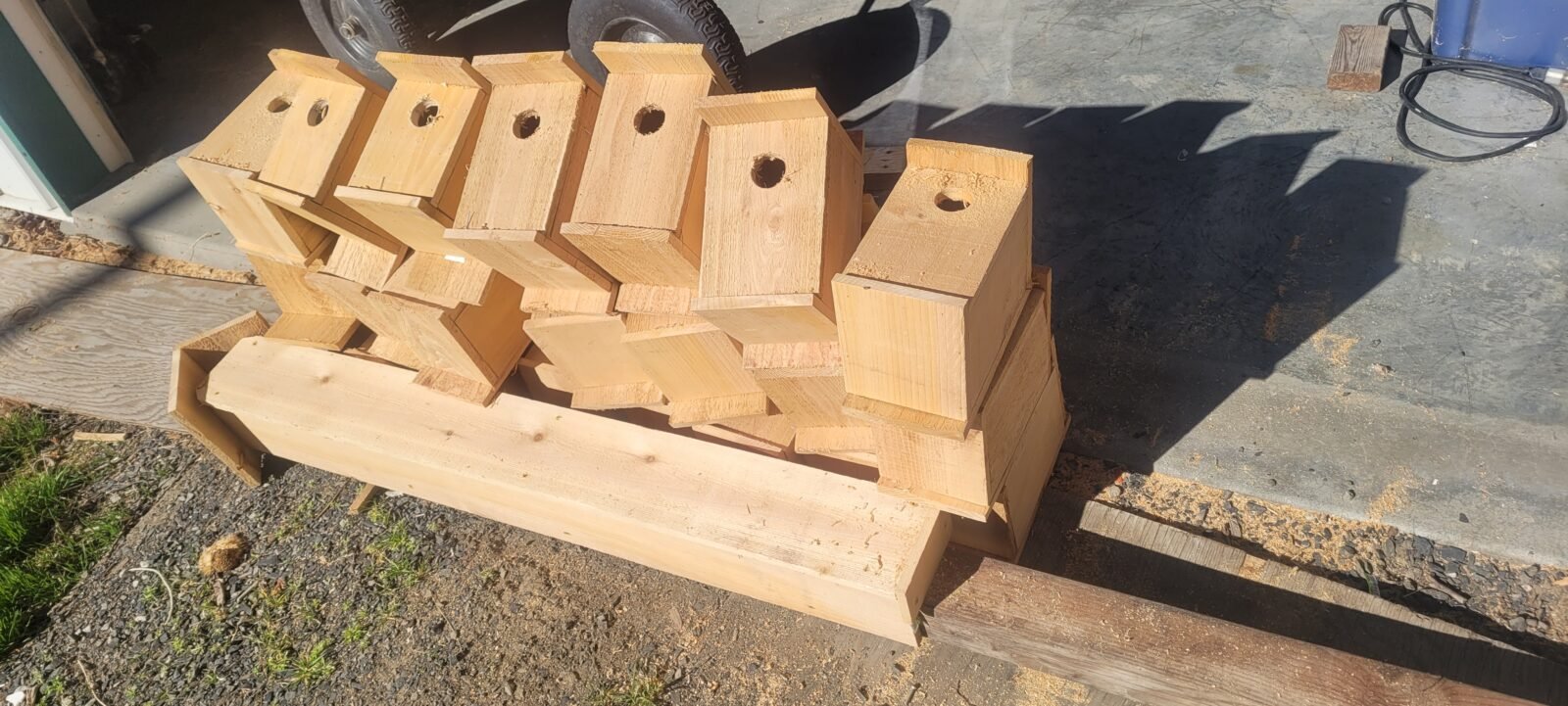 20 birdhouses ready to use.