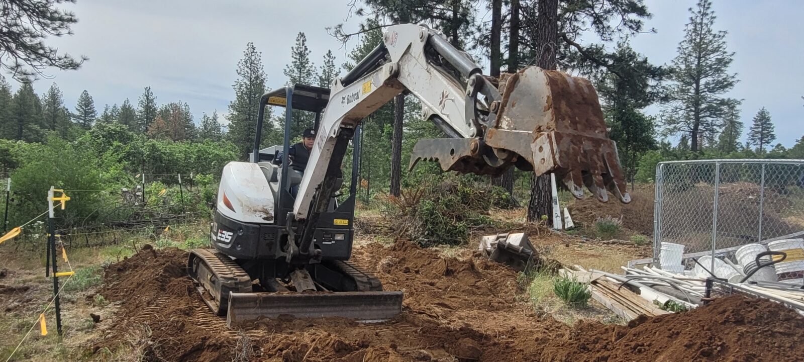 The E35 Bobcat Excavator makes dirt work a breeze!