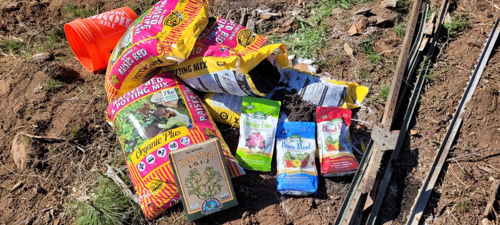 This is the amendments I have added to this dryland hugelkultur....cannabis is a heavy feeder!